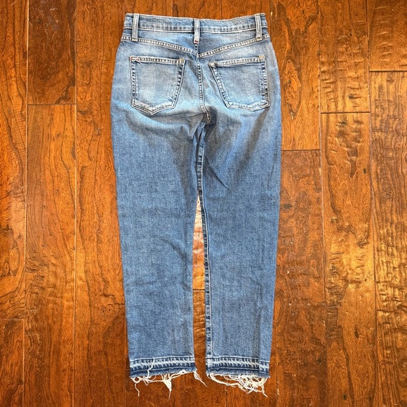 AO.LA Alice & Olivia Amazing Highrise Girlfriend Slim Cropped Jeans 27 - Picture 2 of 14